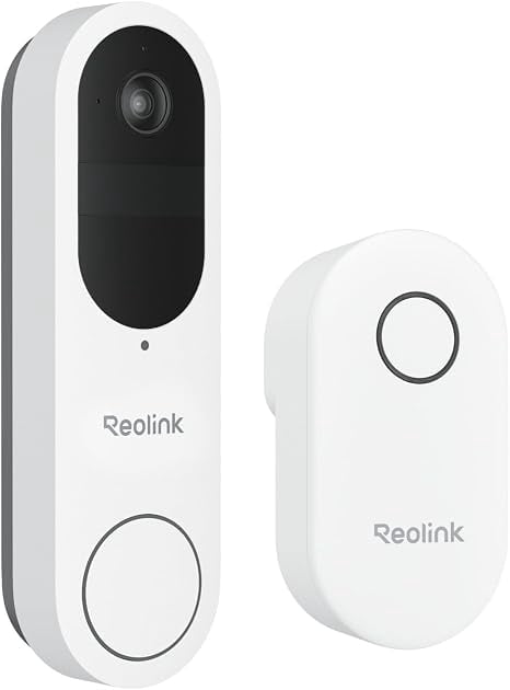 Reolink Video Doorbell Battery WiFi Camera, 5MP, 180° Person/Vehicle/Package Detection, 2-Way Talk