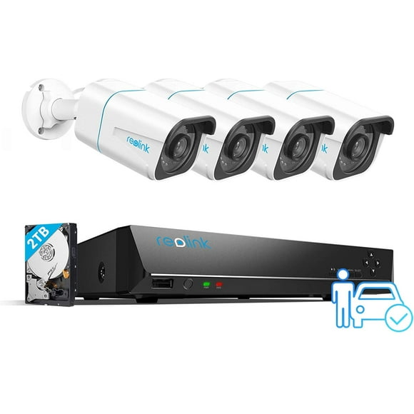 Reolink Waterproof 4K Ultra HD Channels 8 Outdoor Security Camera with Person Detection and 24/7 Recording