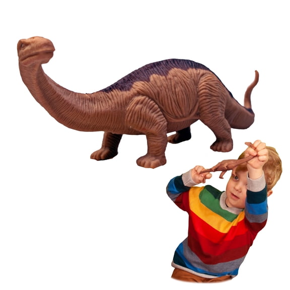 Rep Pals - Brontosaurus, Stretchy Toy from Deluxebase. Super stretchy animal replicas that feel real, great for kids