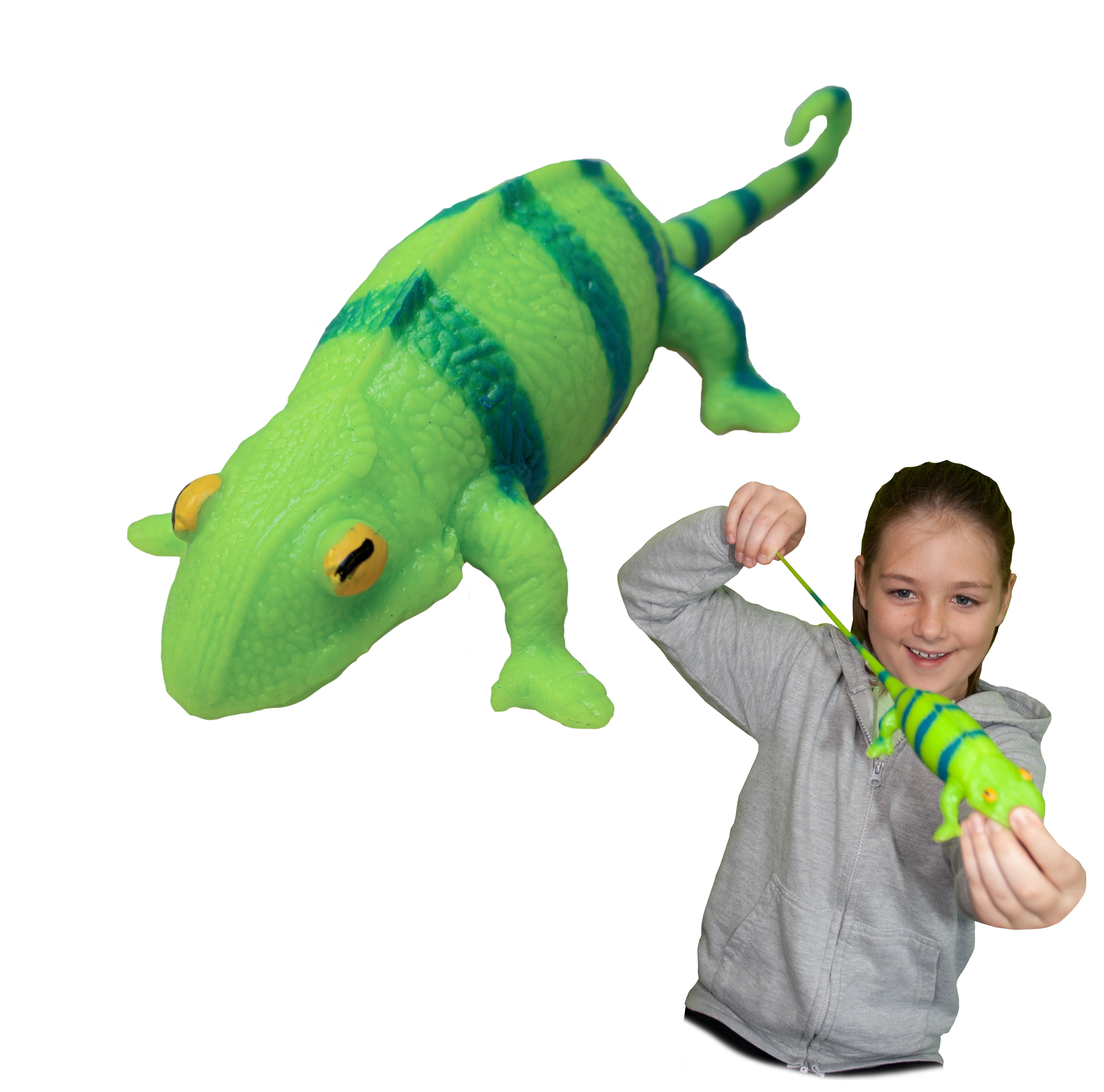 Adaptapals Rep Pals - Chameleon Stretchy Toy by Deluxebase. Realistic Feeling ...