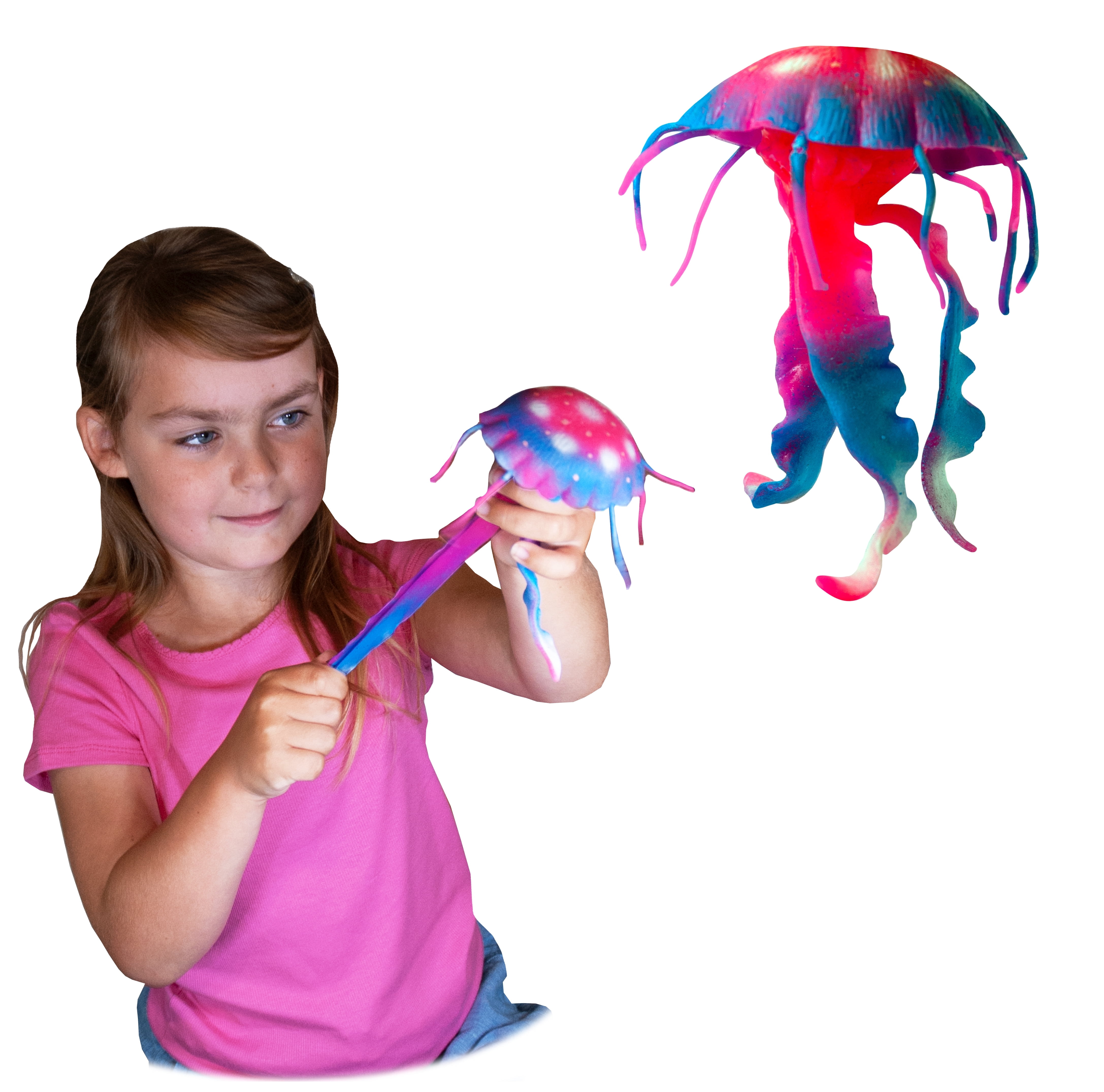 Rep Pals - Jellyfish Stretchy Toy by Deluxebase. Realistic Stretch Animal Toy for Kids