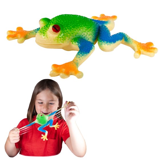 Rep Pals Red Eyed Tree Frog Stretchy Toy from Deluxebase Realistic Super Stretchy Animal for Kids