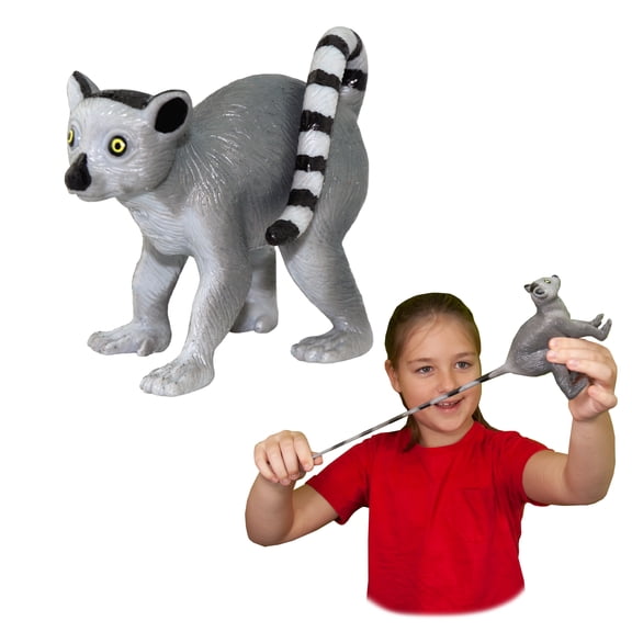 Rep Pals - Ring-Tailed Lemur by Deluxebase. Stretchy Squishy Animal Figure, Soft Flexible Squeeze Toy, Sensory Fidget Toy & Fun Gift for Kids.
