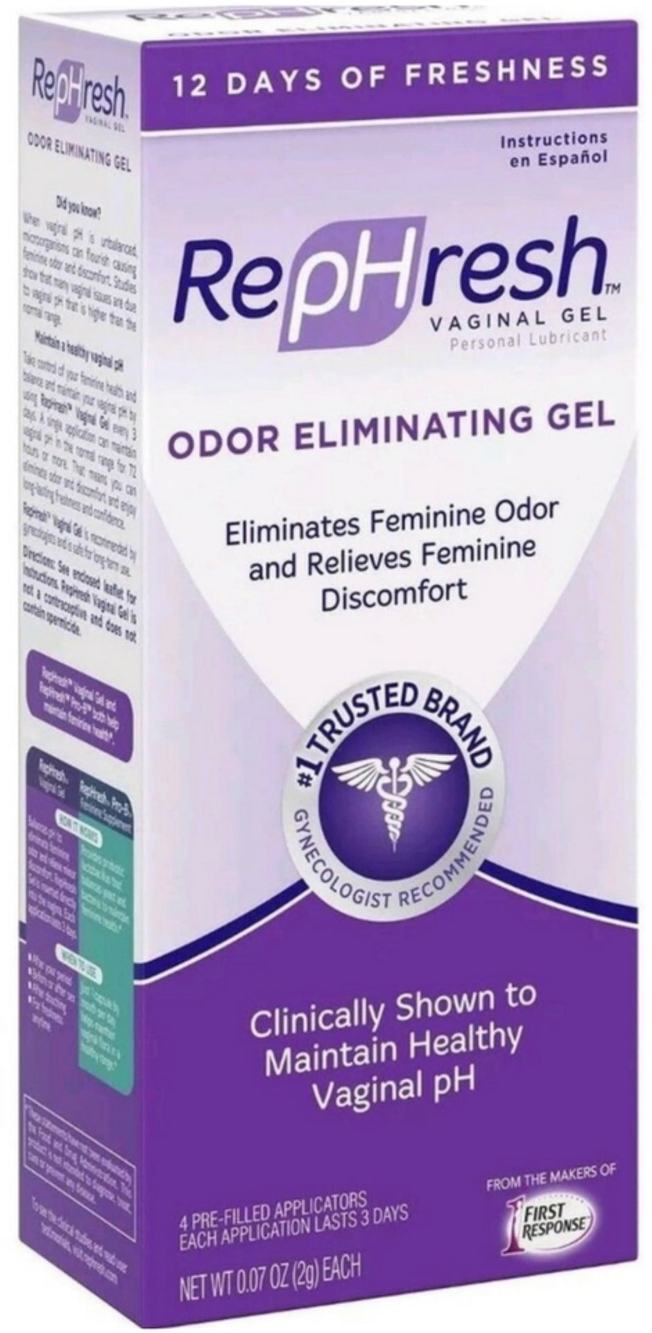 RepHresh Odor Eliminating Gel, Unscented, 0.07 Oz, 3 Pack
