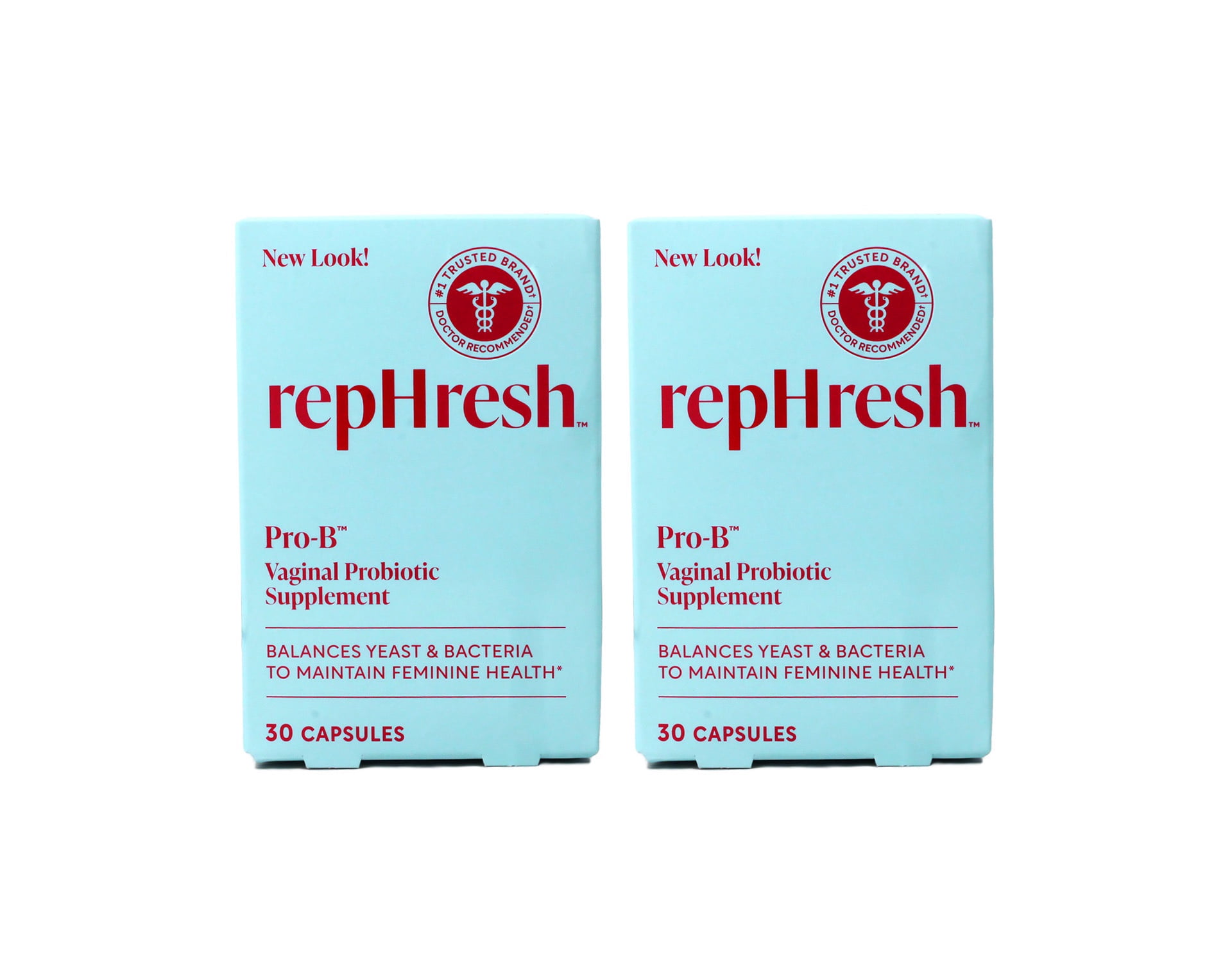 RepHresh Pro-B Probiotic Feminine Supplement, 30 ea (Pack of 2)