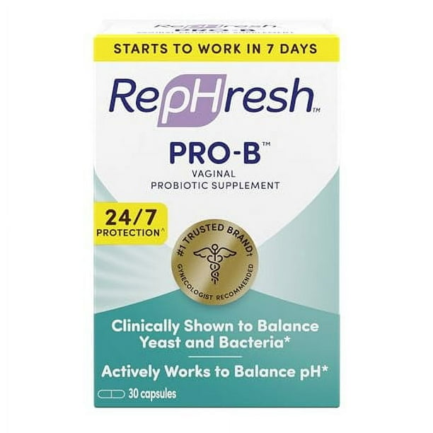 RepHresh ProB Probiotic Supplement for Women, 30 Oral Capsules