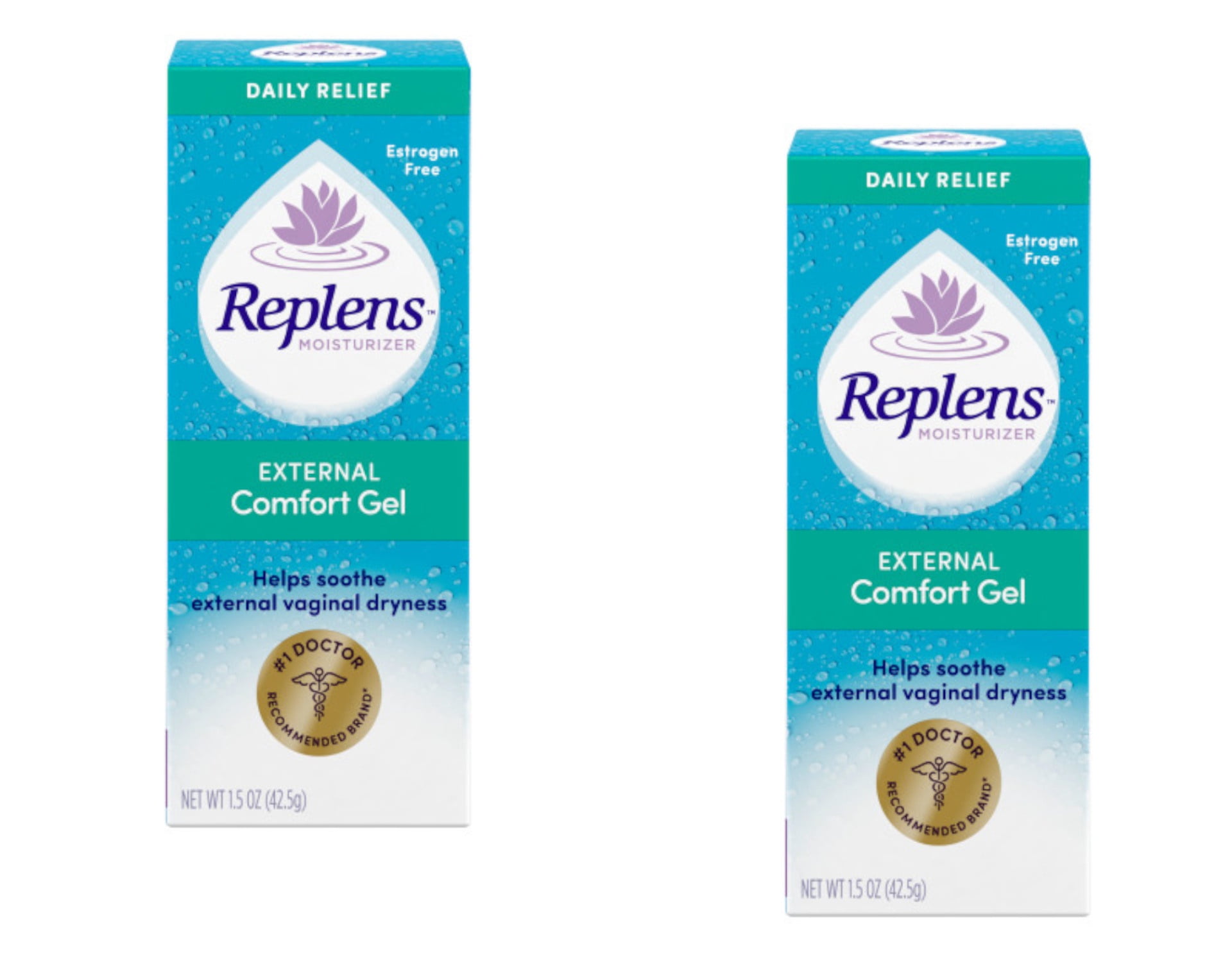 RepHresh Replens Moisture Restore External Comfort Gel 1.5 oz, 2 Pack