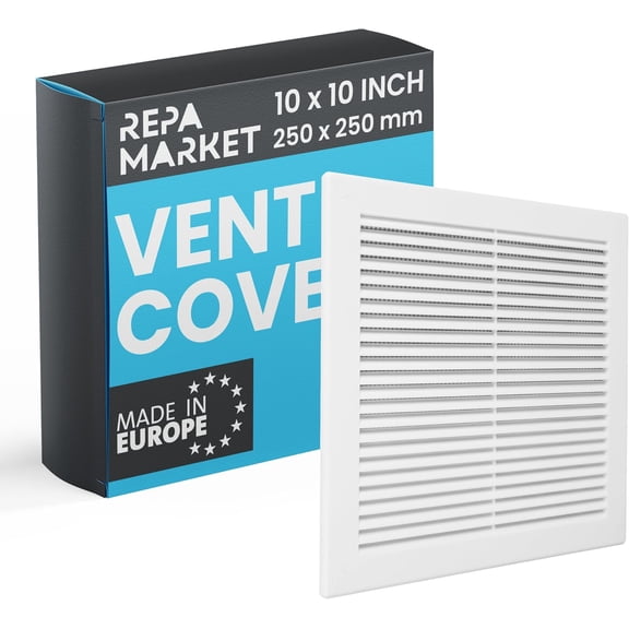 Repa Market 10 x 10 Inch White Square Air Vent Cover - Plastic Fresh Air Intake Vent