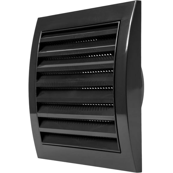 Repa Market 4” Inch Black Plastic Exhaust Air Vent Cover – Louvered Dryer Duct Vent Cover