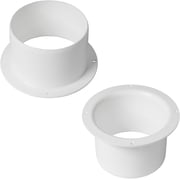 Repa Market 4" Inch Pack of 2 Plastic Duct Connector Flange - Ducting, Pipe Adapter
