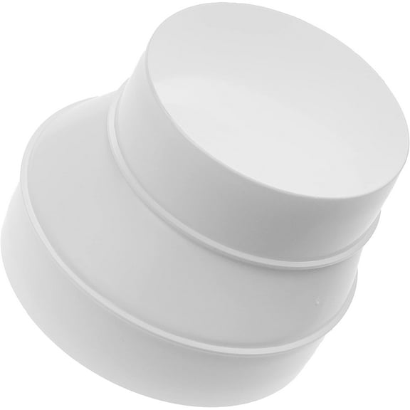 Repa Market 5" to 4" Round Plastic Duct Reducer - PVC Pipe Increaser, HVAC Exhaust, Intake