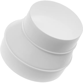 Repa Market 5" to 4" Round Plastic Duct Reducer - PVC Pipe Increaser, HVAC Exhaust, Intake