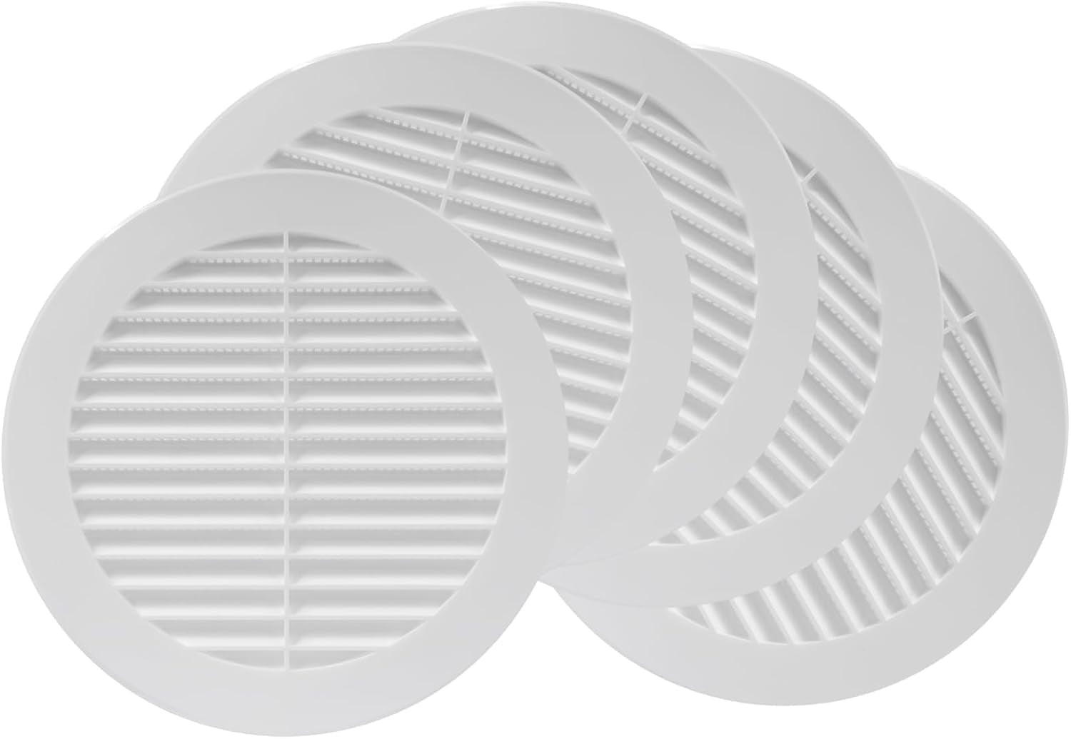 Repa Cover Repa Market 5 Pack 6” Inch White Plastic Air Vent Cover with Mounting ...