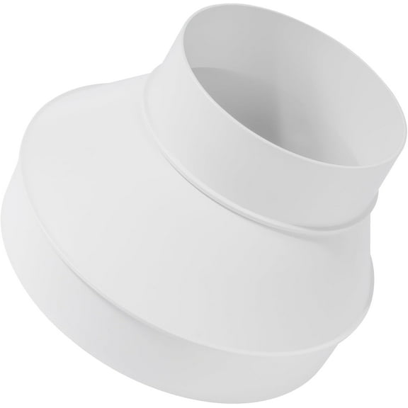 Repa Market 6" to 4" Round Plastic Duct Reducer - PVC Pipe Increaser, HVAC Exhaust, Intake