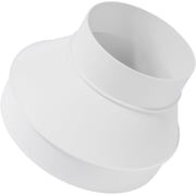 Repa Market 6 to 4 Round Plastic Duct Reducer - PVC Pipe Increaser, HVAC Exhaust, Intake