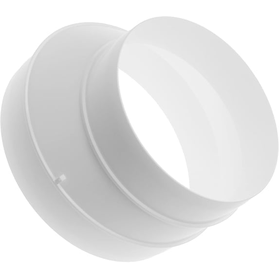 Repa Market 6" to 5" Round Plastic Duct Reducer - PVC Pipe Increaser, HVAC Exhaust, Intake
