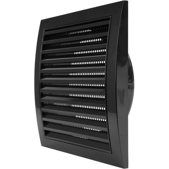 Repa Market 6” Inch Black Plastic Exhaust Air Vent Cover – Louvered Dryer Duct Vent Cover