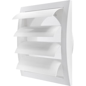 6 Inch White Plastic Exhaust Air Vent Cover, Dryer Vent Cover