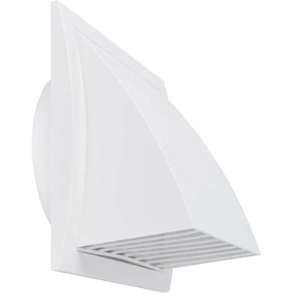 Repa Market 6” Inch White Plastic Exhaust Hood with Rain Cover – Outdoor Dryer Vent Cover