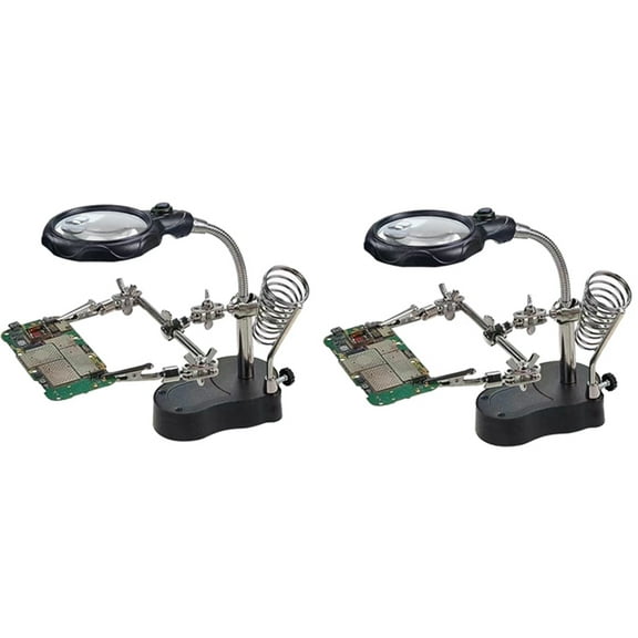 Repair Auxiliary Clamp with LED Light Magnifying Glass