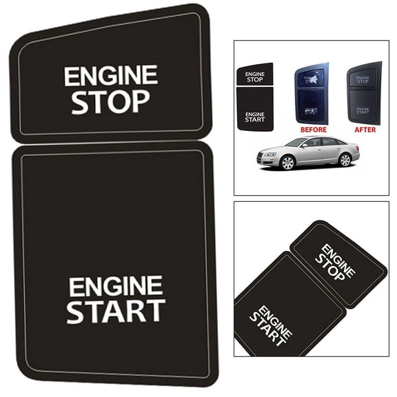 Repair Black Button Sticker Engineering Ignition Installation Pvc Reliable Stable Start Stop Versatile Driving