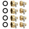 thumbnail image 1 of Repair Kit Fit Standard 1/2-Inch Garden Hose Solid Brass Tools Connector With Clamp 4 Sets Home Patcher, 1 of 5