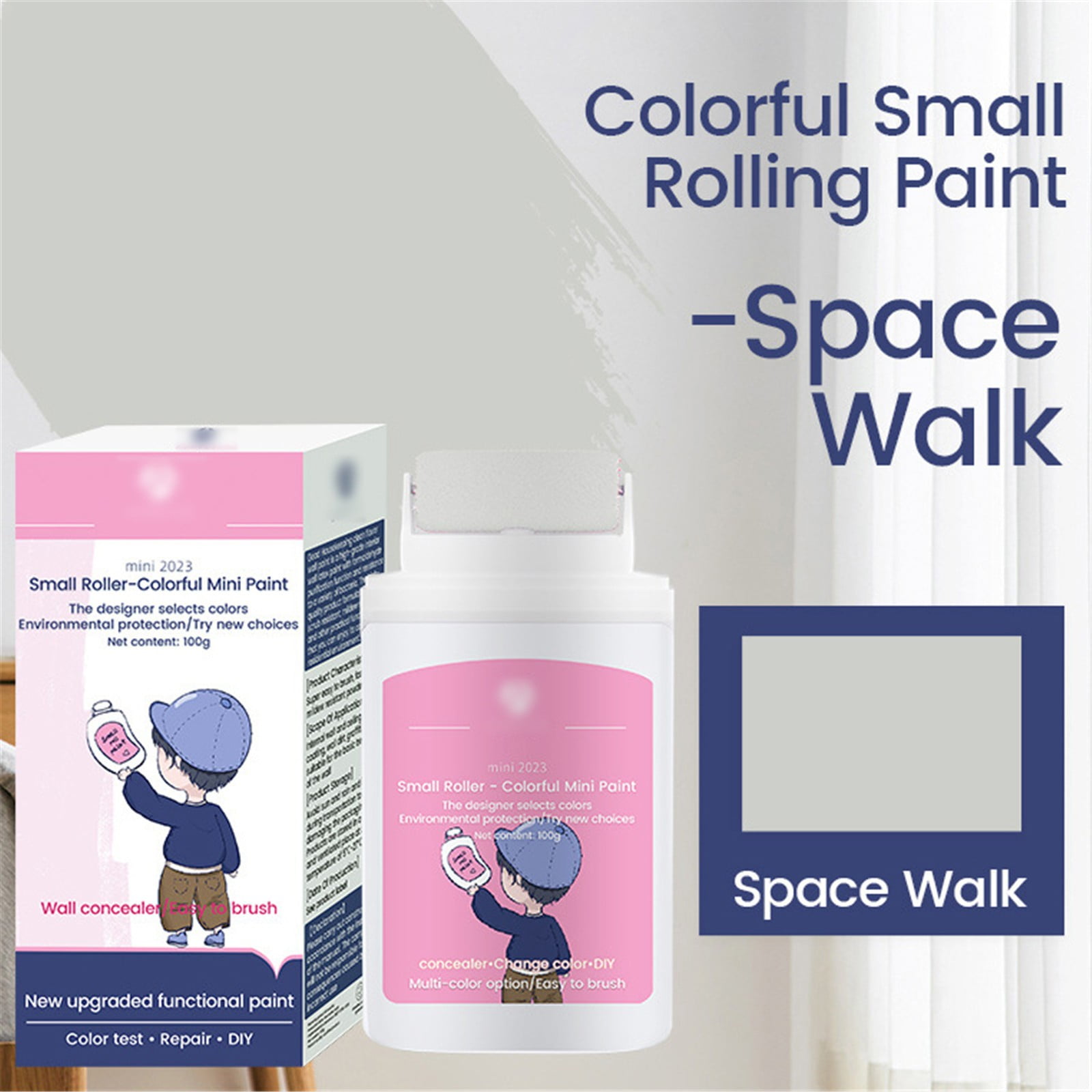 Repair Kit, Plastic Spackle, Small Roller Wall Patching Brush Wall