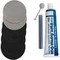 Repair Kit for Comfort Plush Airbed Vinyl Glue Gray Vinyl Patches
