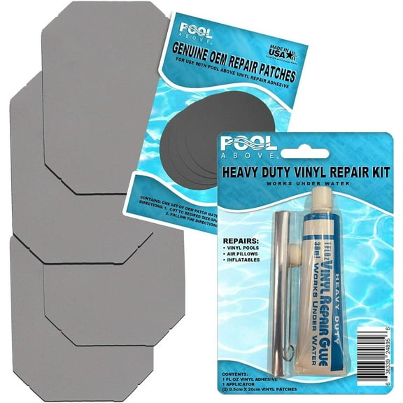 Repair Kit for Easy Set, Fast Set, Frame Set Pool Liner | Vinyl Patches and Glue