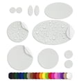 thumbnail image 1 of Repair Patches for Jackets, Tent, Shoe, Air Mattress, PVC Gear - Waterproof, Self-Adhesive, Tear-Cold-Heat-Resistant, Down Puffer Coat (11 Pieces, Stone White), 1 of 9