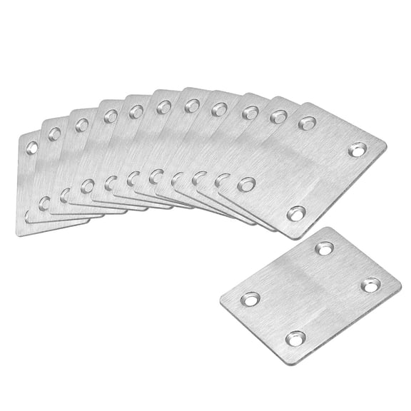 Repair Plates, 60mm x 50mm, Flat Fixing Mending Bracket Connector, 12 Pcs