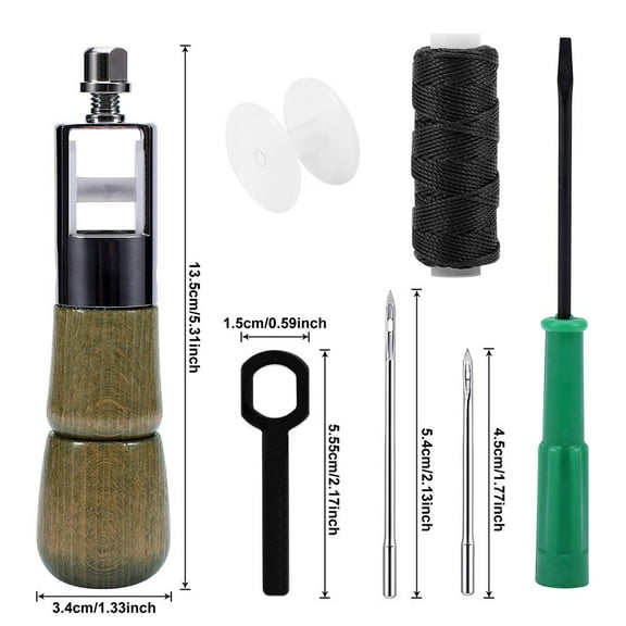 Repair Stitch Tool | Sewing Awl for Bounce Houses, Inflatables, Tarps, Leather, Thick Fabric, Shoes, Bags, Belt, Upholstery Repair Kit & Crafts Leather Stitching