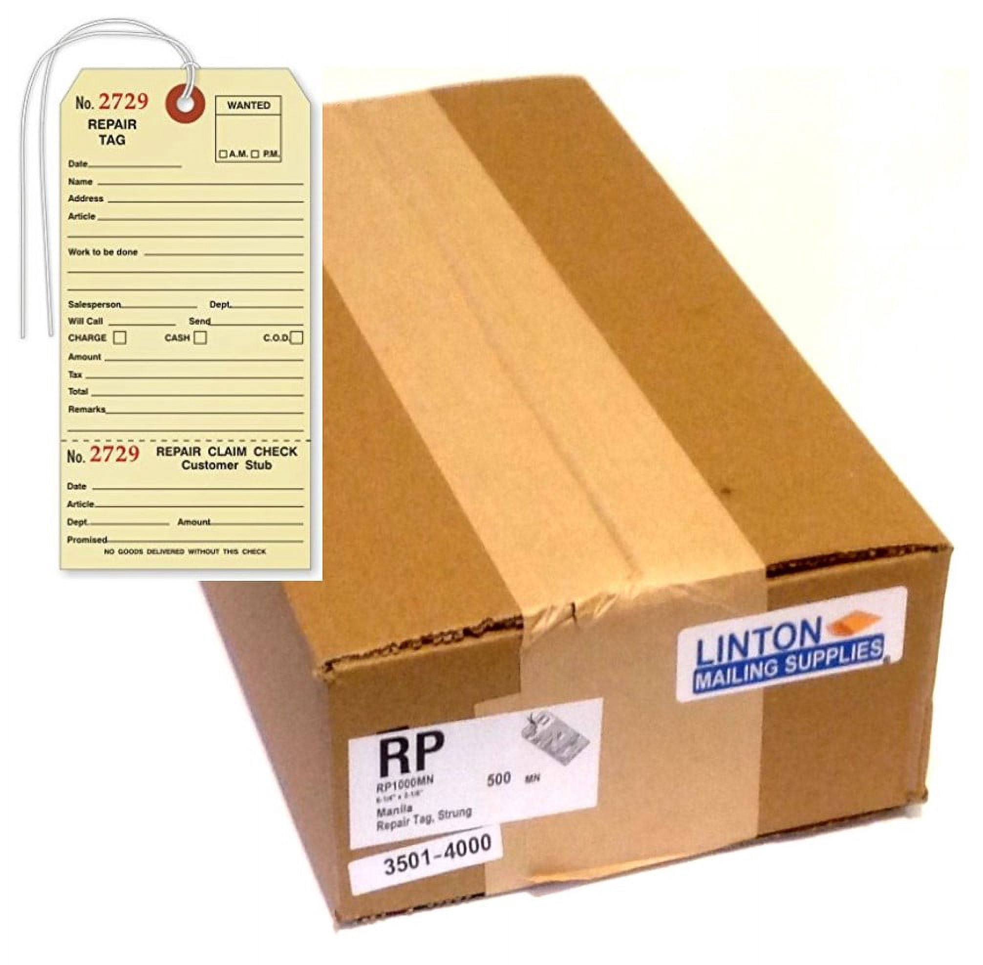 Repair Tag, Manila Cardstock (3.125