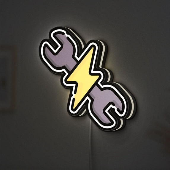 Repair Tools 3D Novelty Light Box for Workshops, Practical Tool Bench Decor and, Ideal for DIY Enthusiasts (Width 12 inch, 30cm)