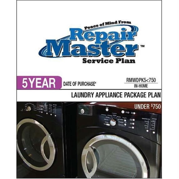 Repair Master 5-Yr Date of Purchase - Washer/Dryer Package - Under $750