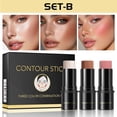 thumbnail image 1 of Repairing Stick 3 Sets Of Three-dimensional Decoration Highlight Shadow Powder Blusher Pen Multi-function Makeup Stick 18, 1 of 1