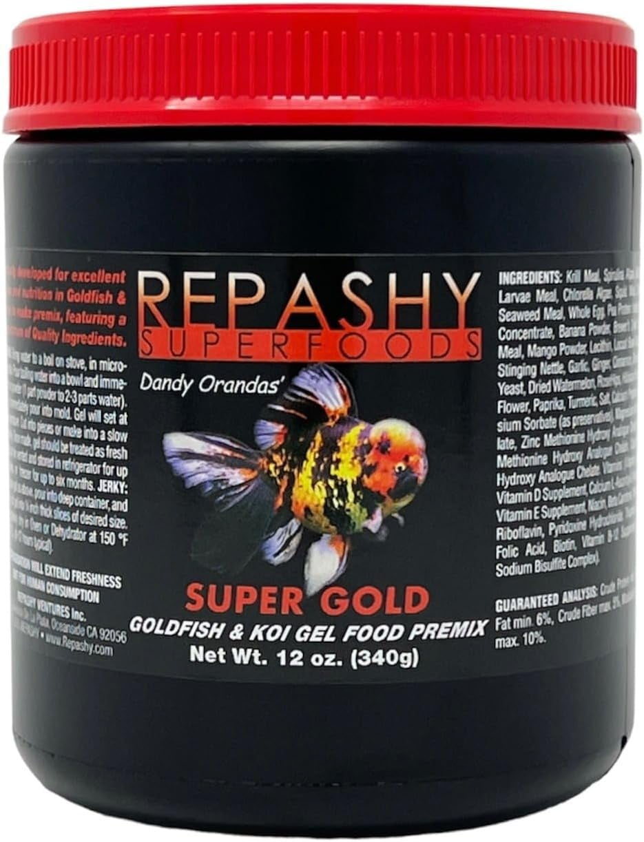 Repashy Super Gold - Goldfish and Koi Gel Food (12 Oz Jar)