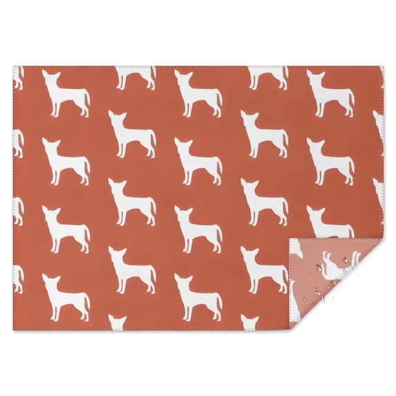 Repeat Chihuahua Rectangle Tablecloth 60"x84",Waterproof Polyester Rectangle Table Cloth, Wipeable Spillproof Polyester Tablecloth for Dining, Camping, Indoor and Outdoor