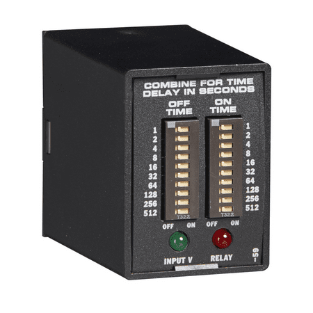 Repeat Cycle Time Delay Relay DPDT, 1 Sec - 1023 Sec, 8 Pin Octal Plug-in