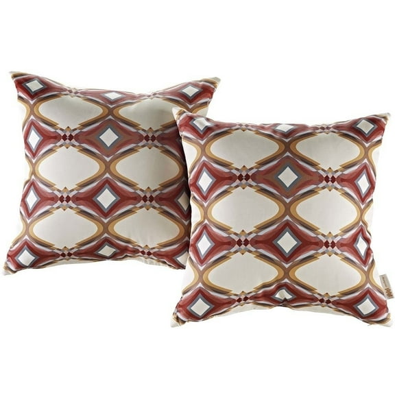 Modway Modway Two Piece Outdoor Patio Pillow Set in Repeat