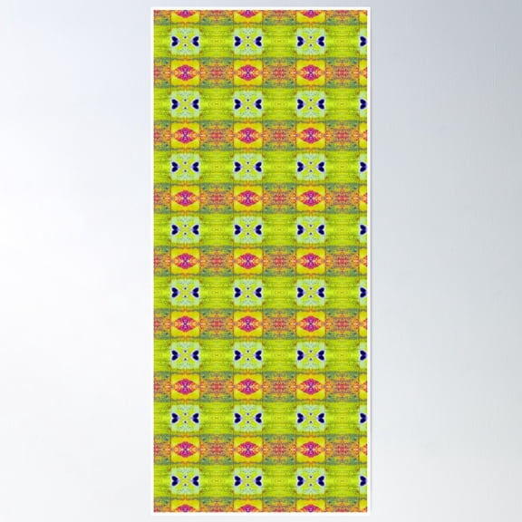 Repeat Pattern, Psychedelic Poster Wall Art, Modern Wall Decor, 24x36 UNFRAMED