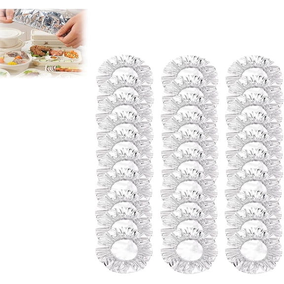 Repeatable Aluminum Foil Film Insulation Cover,Table Food Insulation Cover,Kitchen Fresh-Keeping Insulation Film (3PCS)
