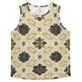 thumbnail image 1 of Repeating Black Flowers Gold Pattern Vest Undershirt Tank Top Sleeveless Quick Dry 4T, 1 of 7