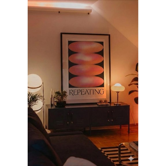 Repeating Geometric Pattern Wall Art Print