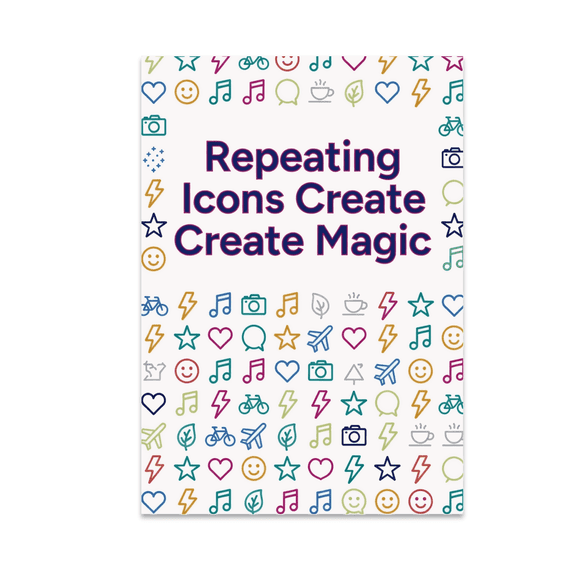 Repeating Icons Create Magic - Modern Decor Enthusiast - 13x19 Poster Print