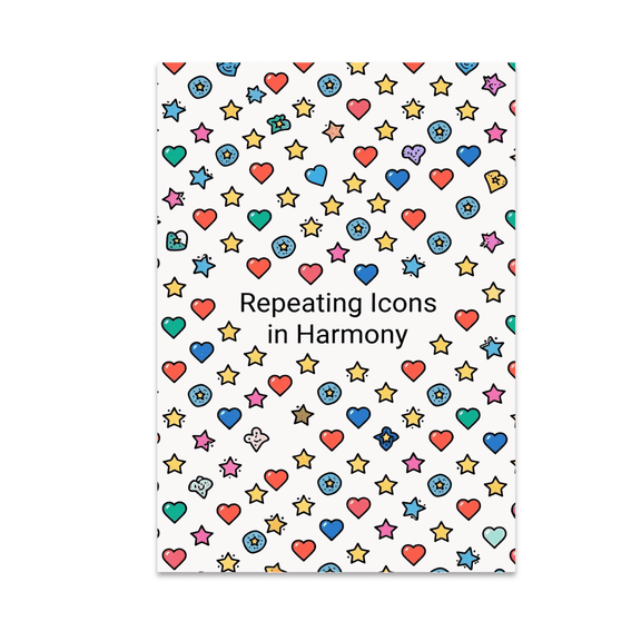Repeating Icons in Harmony - Modern Decor Enthusiast - 13x19 Poster Print