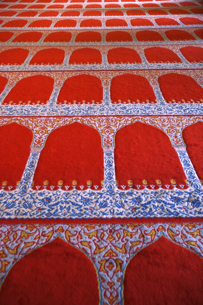 Repeating Pattern On Red Carpet Canvas Art - Carson Ganci Design Pics (22 x 34)