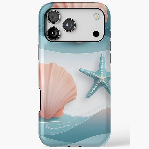 Repeating Pattern Seashells Star for iPhone Case 17 11 12 13 14 15 16 Pro Max