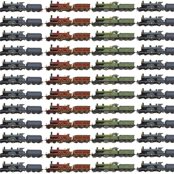 Repeating Pattern - Steam Engines Poster Print By ® Mary Evans Picture Library (18 X 24)