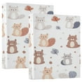 thumbnail image 1 of Repeating Squirrel Pattern 12.4x10.6in PVC Round Ring Binders, 2-Pack, D-Ring 3-Hole, Metal Clip, 1 of 10